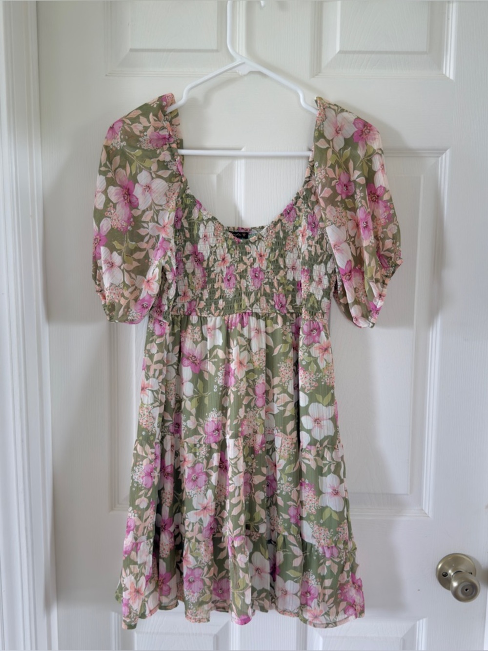 City Triangles Green Floral Mini Dress
